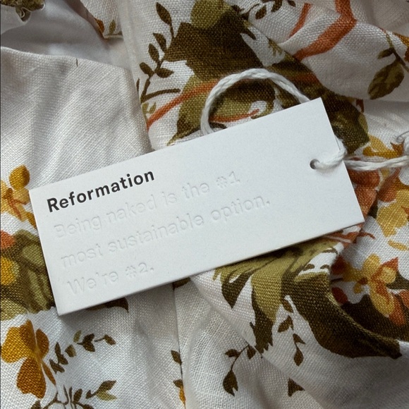 Reformation NWT Casette Linen Midi Dress In Bella Floral Size 4 - Picture 9 of 12